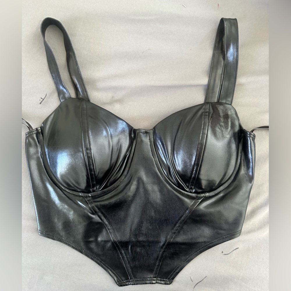 size small two piece leather set